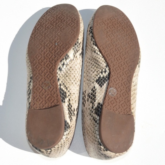 Tory Burch Reva Snake Skin Print Ballerina Flats - Picture 6 of 8